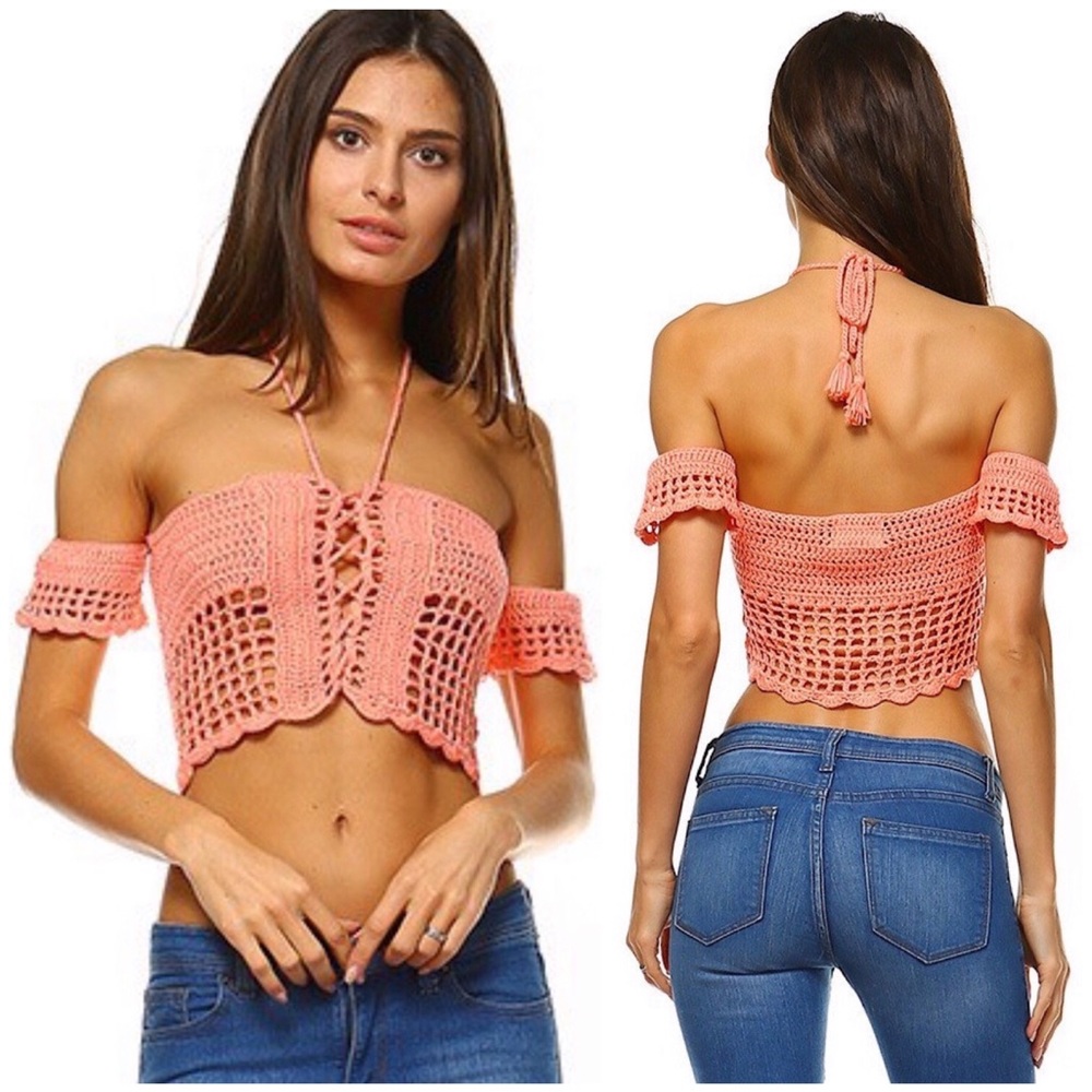 2️⃣ PACK Off Shoulder Crochet Top